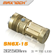 Maxtoch SN6X-15 3 * 3250 люмен Cree T6 бронзовые фонари 4 * 18650 Аккумуляторы